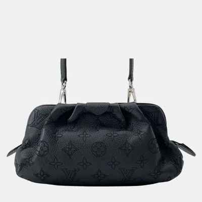 Pre-owned Louis Vuitton Black Monogram Mahina Scala Mini Pouch