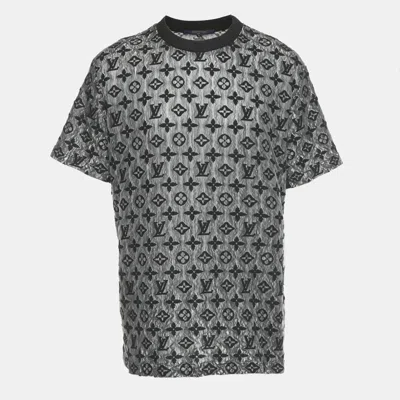 Pre-owned Louis Vuitton Black Monogram Mesh T-shirt Xxl