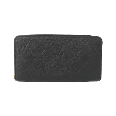 Pre-owned Louis Vuitton Black Monogram Monogram Empreinte Leather Long Wallet (bi-fold) ()