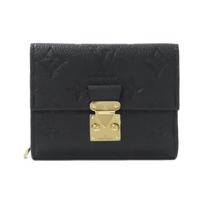 Pre-owned Louis Vuitton Black Monogram Monogram Empreinte Leather Wallet (bi-fold) ()