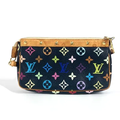Pre-owned Louis Vuitton Black Monogram Multi-color Noir Monogram Multicolore Pochette Shoulder Bag ()
