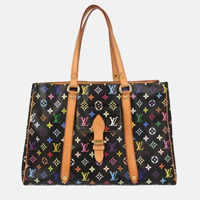 Pre-owned Louis Vuitton Black Monogram Multicolor Aurelia Gm Tote Bag