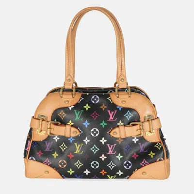 Pre-owned Louis Vuitton Black Monogram Multicolor Canvas Claudia