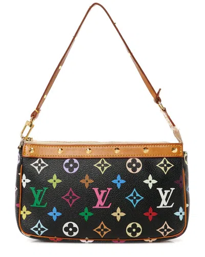 Pre-owned Louis Vuitton Black Monogram Multicolor Coated Canvas Pochette Accessoires  (authentic Pre-loved)