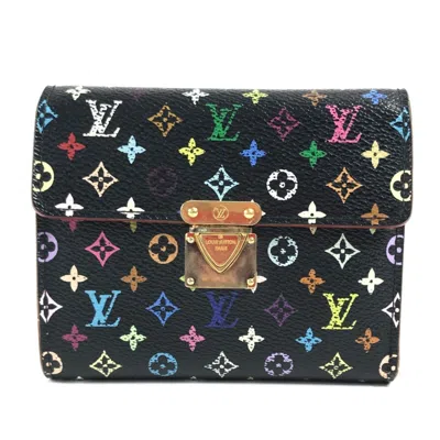 Pre-owned Louis Vuitton Black Monogram Multicolore Bill Wallet (tri-fold) ()