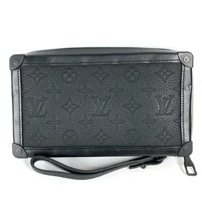 Pre-owned Louis Vuitton Black Monogram Noir Monogram Clutch Bag Pouch ()