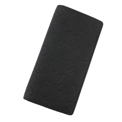 Pre-owned Louis Vuitton Black Monogram Noir Monogram Long Wallet (bi-fold) ()