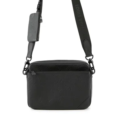 Pre-owned Louis Vuitton Black Monogram Noir Monogram Shadow Pouch Shoulder Bag ()