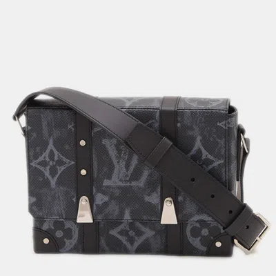 Pre-owned Louis Vuitton Black Monogram Pastel Trunk Messenger Pm Bag