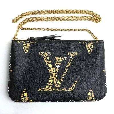 Pre-owned Louis Vuitton Black Monogram Pochette Shoulder Bag ()