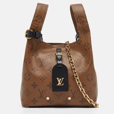 Pre-owned Louis Vuitton Black Monogram Reverse Canvas Atlantis Bb Bag