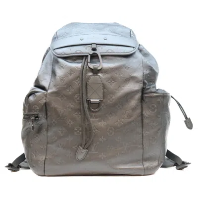 Pre-owned Louis Vuitton Black Monogram Shadow Backpack ()