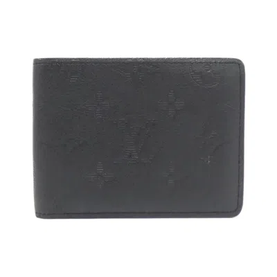 Pre-owned Louis Vuitton Black Monogram Shadow Bill Wallet (bi-fold) ()