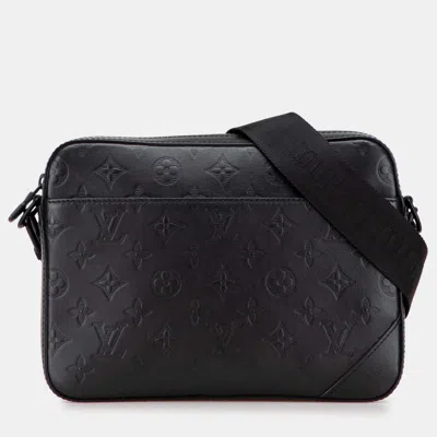 Pre-owned Louis Vuitton Black Monogram Shadow Duo Messenger