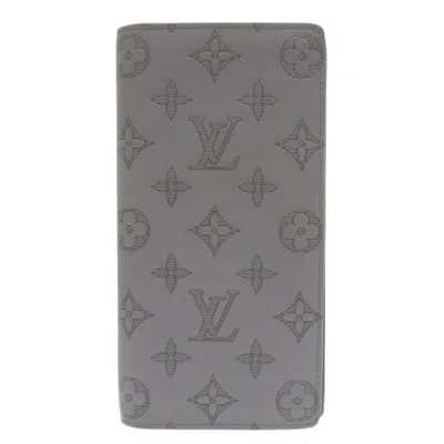 Pre-owned Louis Vuitton Black Monogram Shadow Long Wallet (bi-fold) ()