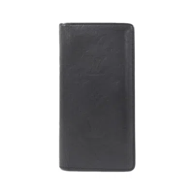 Pre-owned Louis Vuitton Black Monogram Shadow Long Wallet (bi-fold) ()