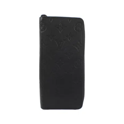 Pre-owned Louis Vuitton Black Monogram Shadow Long Wallet (bi-fold) ()