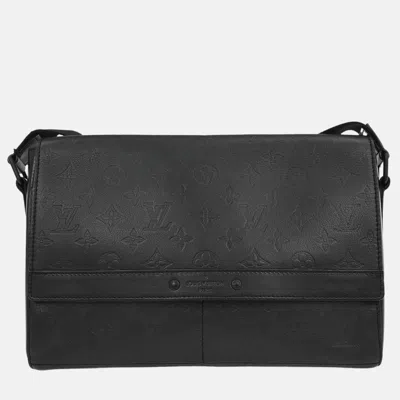 Pre-owned Louis Vuitton Black Monogram Shadow Sprinter Messenger Bag
