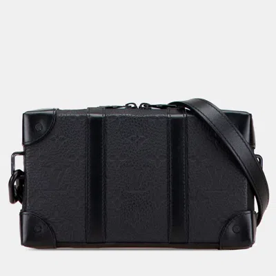 Pre-owned Louis Vuitton Black Monogram Taurillon Soft Trunk Wallet
