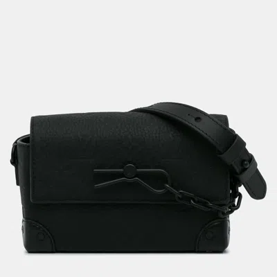 Pre-owned Louis Vuitton Black Monogram Taurillon Steamer Wearable Wallet