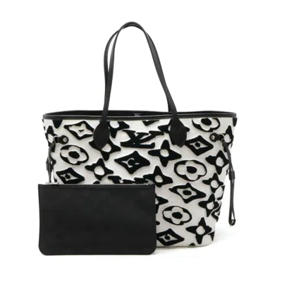 Pre-owned Louis Vuitton Black Monogram White Monogram Pouch Shoulder Bag Tote Bag () In Black, Monogram, White