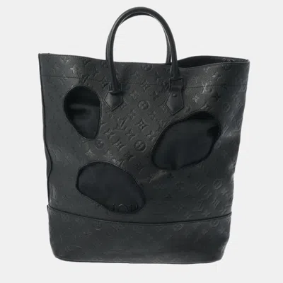 Pre-owned Louis Vuitton Black Monogram X Rei Kawakubo Iconoclast Monogram Plat Tote Bag