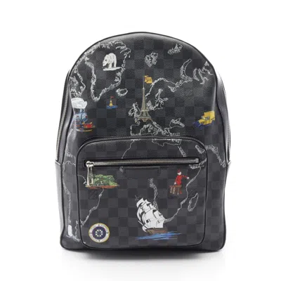 Pre-owned Louis Vuitton Black Multi-color Coated Canvas Damier Graphite Pvc Leather Backpack ()