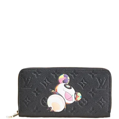 Pre-owned Louis Vuitton Black Multi-color Leather Long Wallet (bi-fold) ()