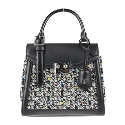 Pre-owned Louis Vuitton Black Multi-color Leather Tweed Handbag Shoulder Bag () In Black, Multi-color