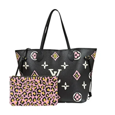 Pre-owned Louis Vuitton Black Multi-color Pvc Coated Canvas Tote Bag ()