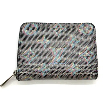 Pre-owned Louis Vuitton Black Multi-color Pvc Coin Purse/coin Case ()