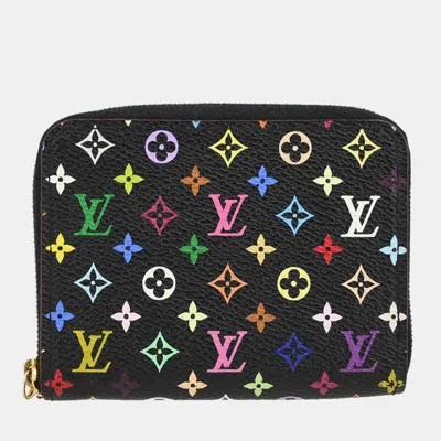 Pre-owned Louis Vuitton Black/multicolor Zippy Coin Purse Wallet