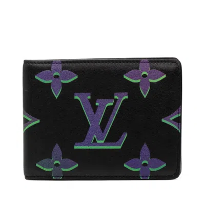 Pre-owned Louis Vuitton Black Multi-color Noir Leather Wallet (bi-fold) ()