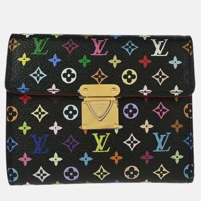 Pre-owned Louis Vuitton Black Multicolor Portefeuille Koala Wallet