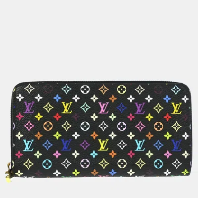 Pre-owned Louis Vuitton Black Multicolor Zippy Wallet