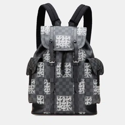 Pre-owned Louis Vuitton Black Nemeth Damier Graphite Christopher Backpack Pm