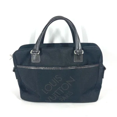 Pre-owned Louis Vuitton Black Noir Damier Geant Handbag Tote Bag () In Black, Noir