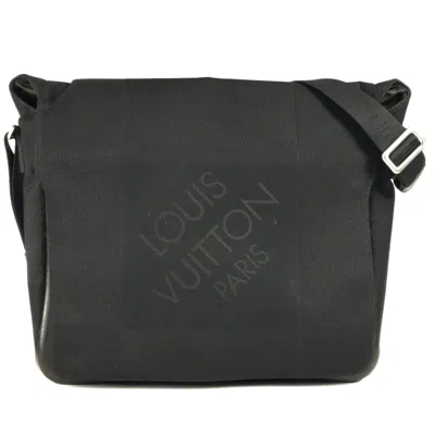 Pre-owned Louis Vuitton Black Noir Damier Geant Messenger Bag Shoulder Bag ()