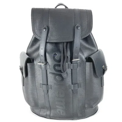 Pre-owned Louis Vuitton Black Noir Epi Leather Backpack () In Black, Noir