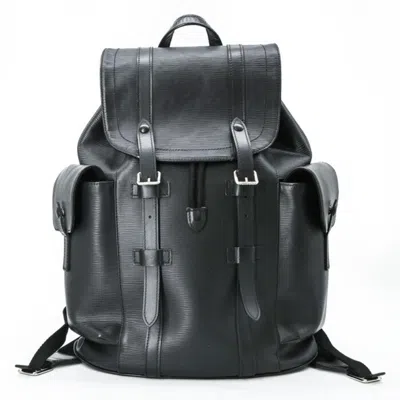 Pre-owned Louis Vuitton Black Noir Epi Leather Backpack () In Black, Noir