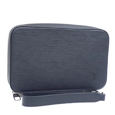 Pre-owned Louis Vuitton Black Noir Epi Leather Card Wallet ()