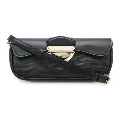 Pre-owned Louis Vuitton Black Noir Epi Leather Clutch Bag Pochette Shoulder Bag ()