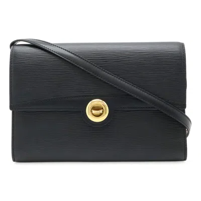 Pre-owned Louis Vuitton Black Noir Epi Leather Clutch Bag Pochette Shoulder Bag ()