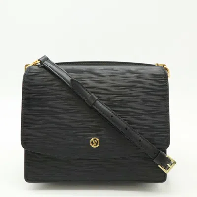 Pre-owned Louis Vuitton Black Noir Epi Leather Clutch Bag Shoulder Bag ()