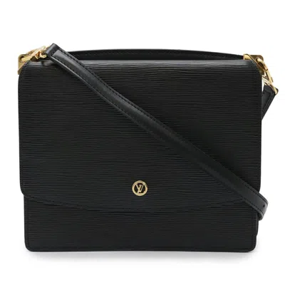 Pre-owned Louis Vuitton Black Noir Epi Leather Clutch Bag Shoulder Bag ()