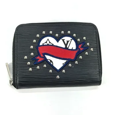 Pre-owned Louis Vuitton Black Noir Epi Leather Coin Purse/coin Case ()