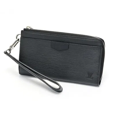 Pre-owned Louis Vuitton Black Noir Epi Leather Coin Purse/coin Case ()