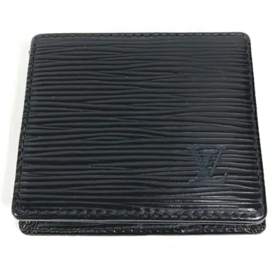 Pre-owned Louis Vuitton Black Noir Epi Leather Coin Purse/coin Case ()