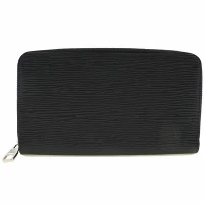 Pre-owned Louis Vuitton Black Noir Epi Leather Long Bill Wallet (bi-fold) ()