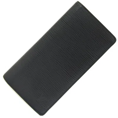 Pre-owned Louis Vuitton Black Noir Epi Leather Long Wallet (bi-fold) ()